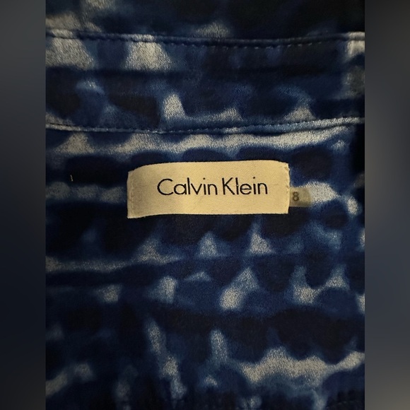 Calvin Klein blue business dress cap sleeve size 8 - Picture 6 of 6